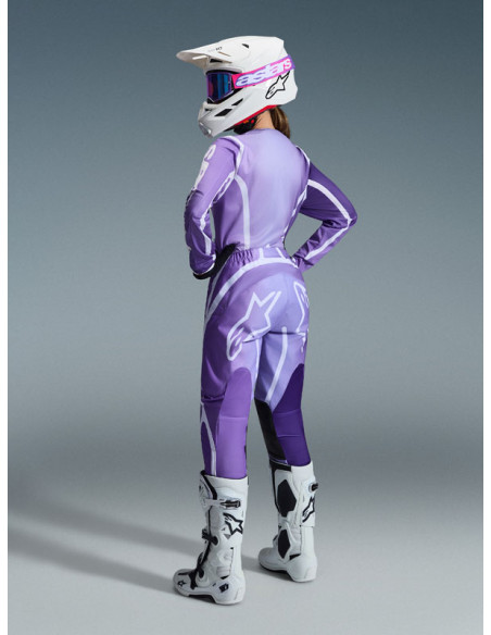 Tenue cross femme Alpinestars 2026 Stella Fluid Apex - Violet Blanc