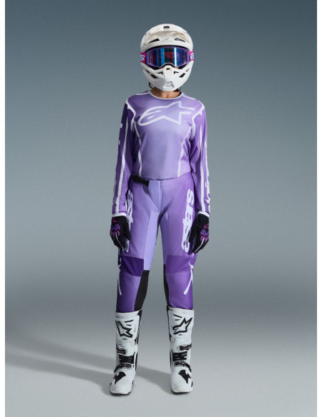 Tenue cross femme Alpinestars 2026 Stella Fluid Apex - Violet Blanc