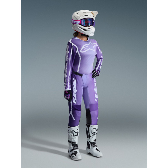 Tenue cross femme Alpinestars 2026 Stella Fluid Apex - Violet Blanc