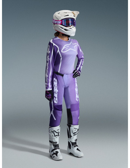 Tenue cross femme Alpinestars 2026 Stella Fluid Apex - Violet Blanc