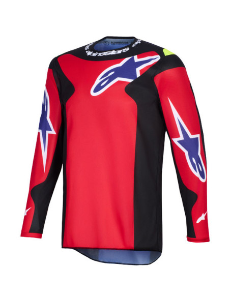 Maillot cross Alpinestars 2026 Fluid Grid - Rouge Noir Mauve