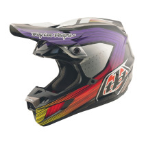 Casque cross Troy Lee Designs SE5 Carbon Stripes - Noir Violet