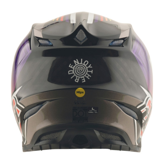Casque cross Troy Lee Designs SE5 Carbon Stripes - Noir Violet