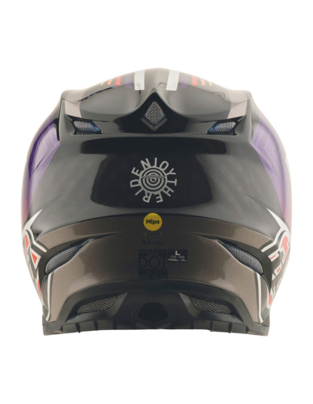 Casque cross Troy Lee Designs SE5 Carbon Stripes - Noir Violet