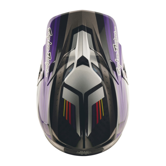 Casque cross Troy Lee Designs SE5 Carbon Stripes - Noir Violet