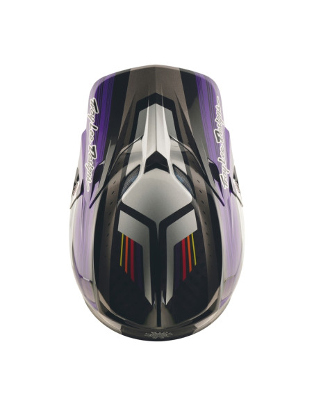 Casque cross Troy Lee Designs SE5 Carbon Stripes - Noir Violet