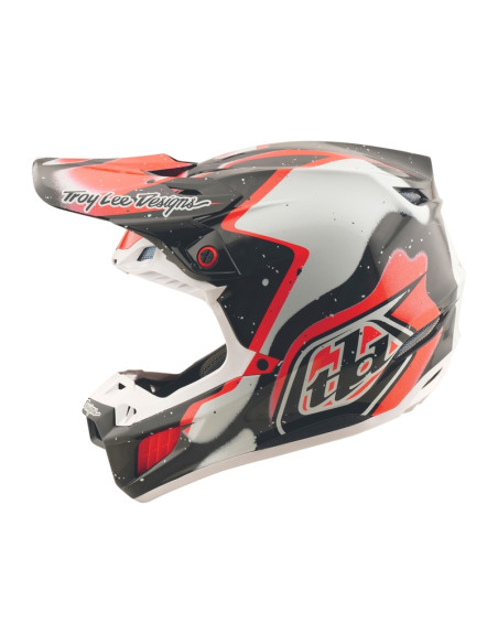 Casque cross Troy Lee Designs SE5 Carbon Membrane - Noir Rouge