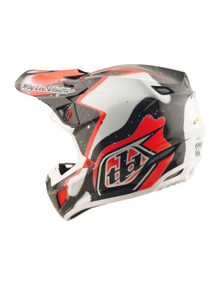 Casque cross Troy Lee Designs SE5 Carbon Membrane - Noir Rouge