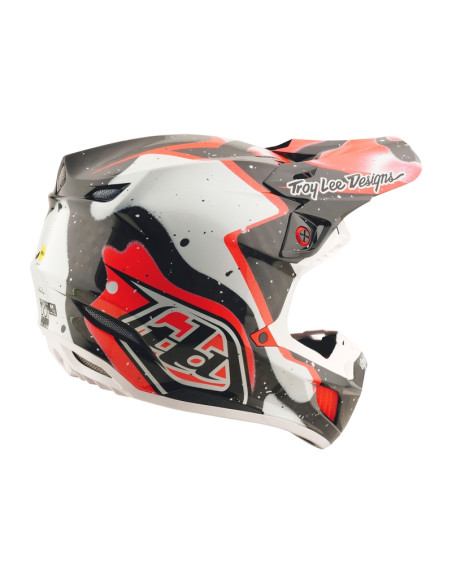 Casque cross Troy Lee Designs SE5 Carbon Membrane - Noir Rouge