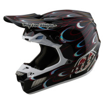 Casque cross Troy Lee Designs SE5 Carbon Torched - Noir Rouge