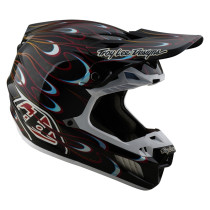 Casque cross Troy Lee Designs SE5 Carbon Torched - Noir Rouge 2