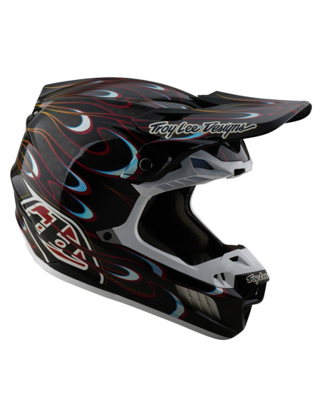 Casque cross Troy Lee Designs SE5 Carbon Torched - Noir Rouge