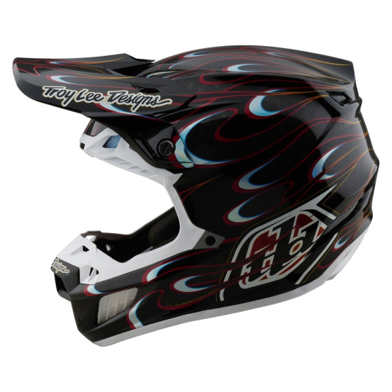 Casque cross Troy Lee Designs SE5 Carbon Torched - Noir Rouge