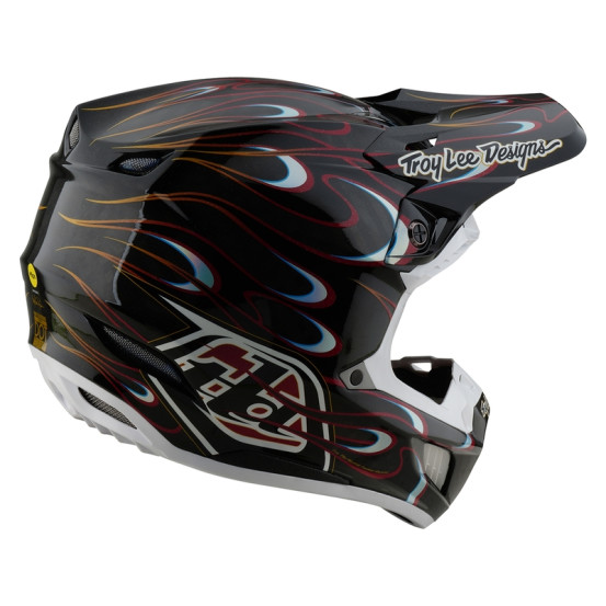 Casque cross Troy Lee Designs SE5 Carbon Torched - Noir Rouge