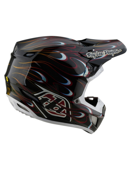 Casque cross Troy Lee Designs SE5 Carbon Torched - Noir Rouge
