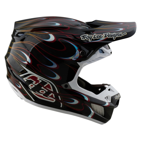 Casque cross Troy Lee Designs SE5 Carbon Torched - Noir Rouge