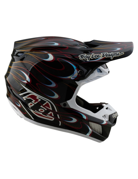 Casque cross Troy Lee Designs SE5 Carbon Torched - Noir Rouge