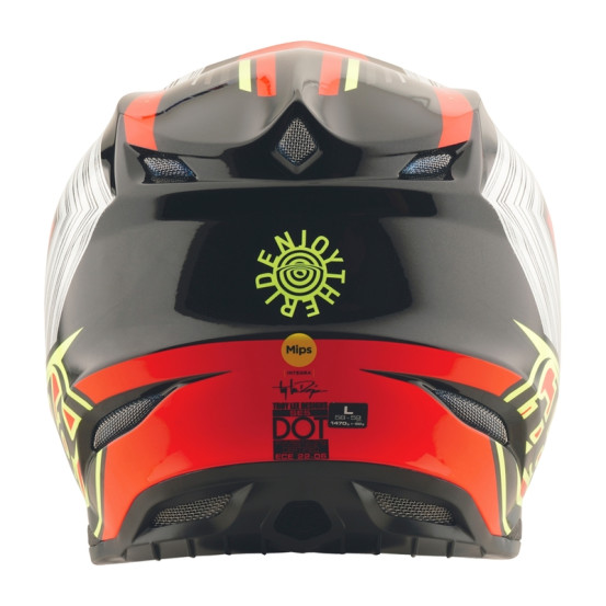 Casque cross Troy Lee Designs SE5 Composite Stripes - Noir Infra Rouge