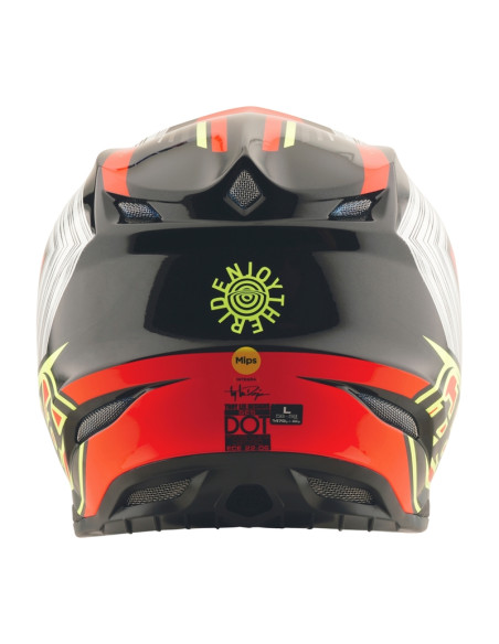 Casque cross Troy Lee Designs SE5 Composite Stripes - Noir Infra Rouge