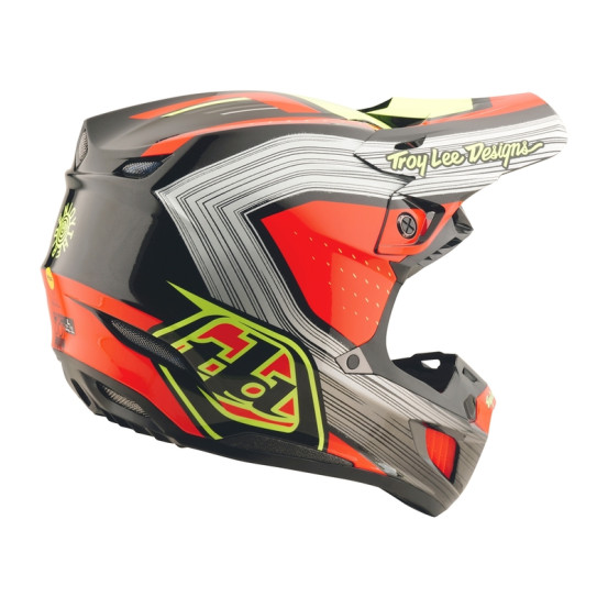 Casque cross Troy Lee Designs SE5 Composite Stripes - Noir Infra Rouge