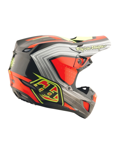 Casque cross Troy Lee Designs SE5 Composite Stripes - Noir Infra Rouge