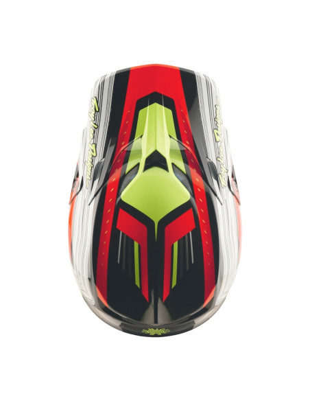 Casque cross Troy Lee Designs SE5 Composite Stripes - Noir Infra Rouge
