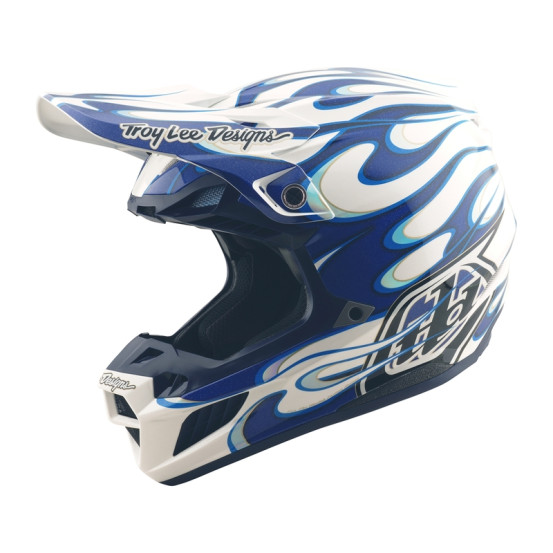 Casque cross Troy Lee Designs SE5 Composite Torched - Bleu