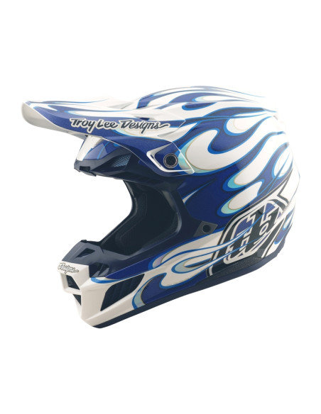 Casque cross Troy Lee Designs SE5 Composite Torched - Bleu
