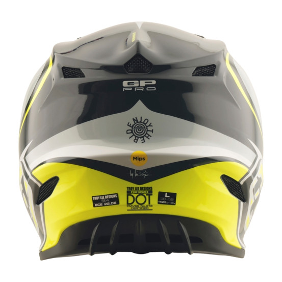 Casque cross Troy Lee Designs GP Pro Crossover - Gris Jaune