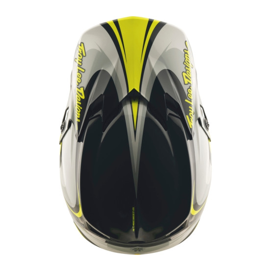 Casque cross Troy Lee Designs GP Pro Crossover - Gris Jaune