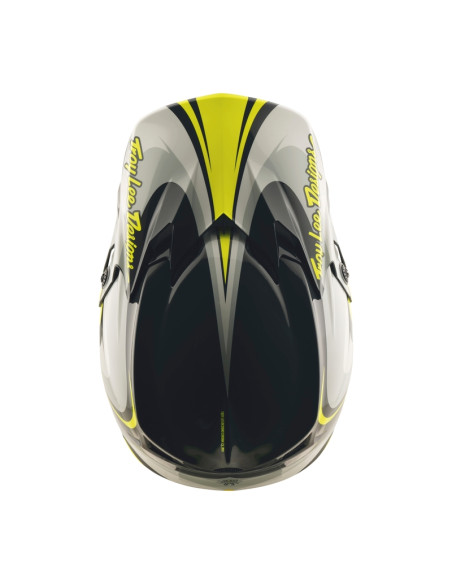 Casque cross Troy Lee Designs GP Pro Crossover - Gris Jaune