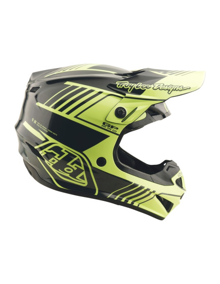 Casque cross Troy Lee Designs GP Pro Segment - Jaune