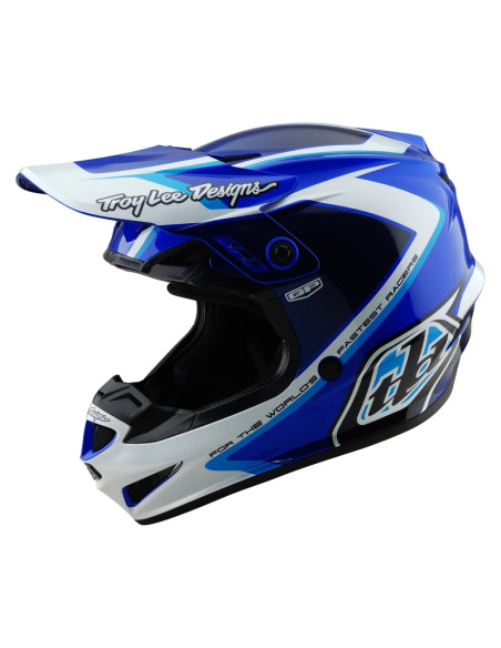 Casque cross Troy Lee Designs GP Shutter - Bleu Blanc