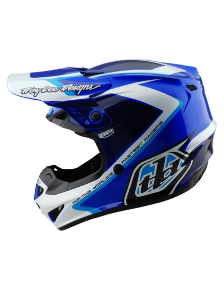 Casque cross Troy Lee Designs GP Shutter - Bleu Blanc