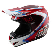 Casque cross Troy Lee Designs GP Shutter - Rouge Blanc