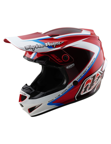 Casque cross Troy Lee Designs GP Shutter - Rouge Blanc