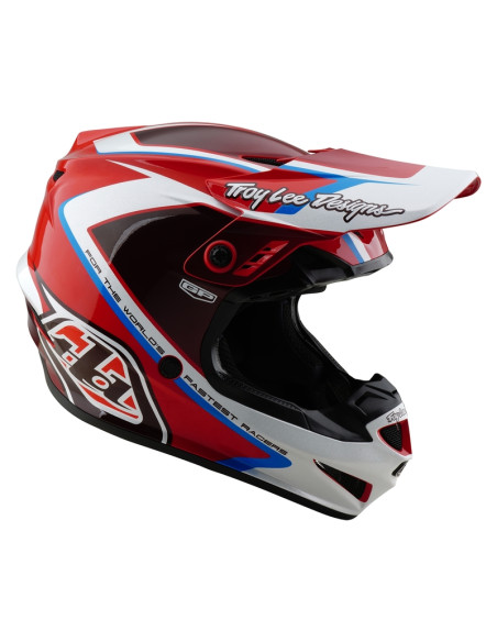 Casque cross Troy Lee Designs GP Shutter - Rouge Blanc