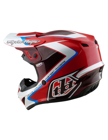 Casque cross Troy Lee Designs GP Shutter - Rouge Blanc