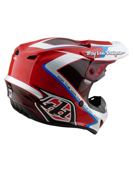Casque cross Troy Lee Designs GP Shutter - Rouge Blanc