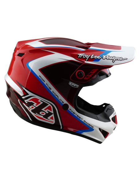 Casque cross Troy Lee Designs GP Shutter - Rouge Blanc