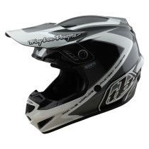 Casque cross Troy Lee Designs GP Shutter - Gris Blanc