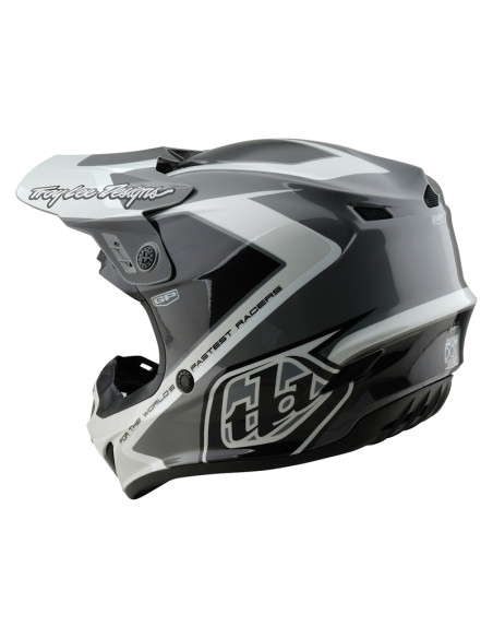 Casque cross Troy Lee Designs GP Shutter - Gris Blanc