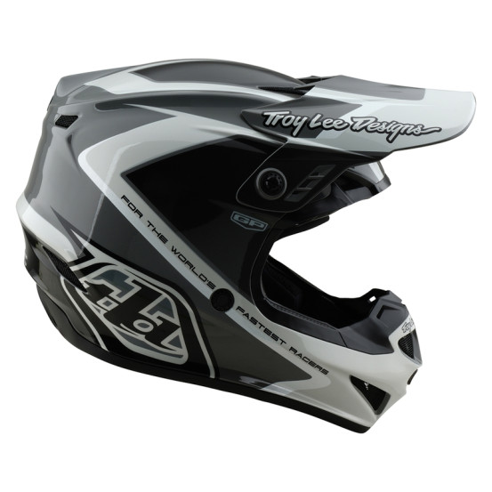Casque cross Troy Lee Designs GP Shutter - Gris Blanc