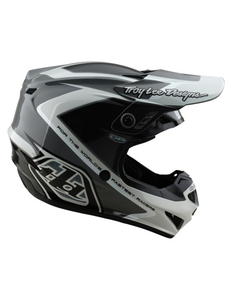 Casque cross Troy Lee Designs GP Shutter - Gris Blanc