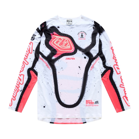 Maillot cross Troy Lee Designs SE Ultra Membrane - Blanc Infra Rouge