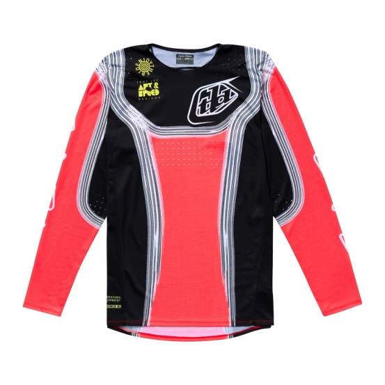 Maillot cross Troy Lee Designs SE Pro Stripes - Infra Rouge Noir