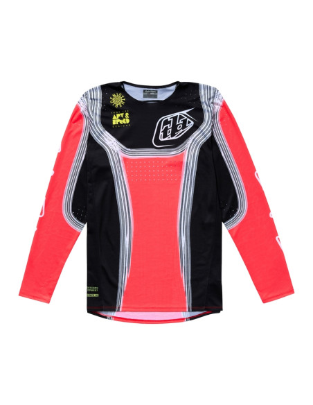 Maillot cross Troy Lee Designs SE Pro Stripes - Infra Rouge Noir