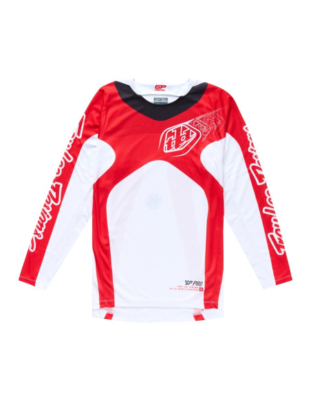 Maillot cross Troy Lee Designs GP Pro Frames - Blanc Rouge