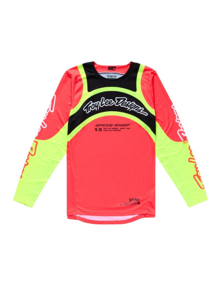 Maillot cross Troy Lee Designs GP Pro Swerve - Infra Rouge Jaune