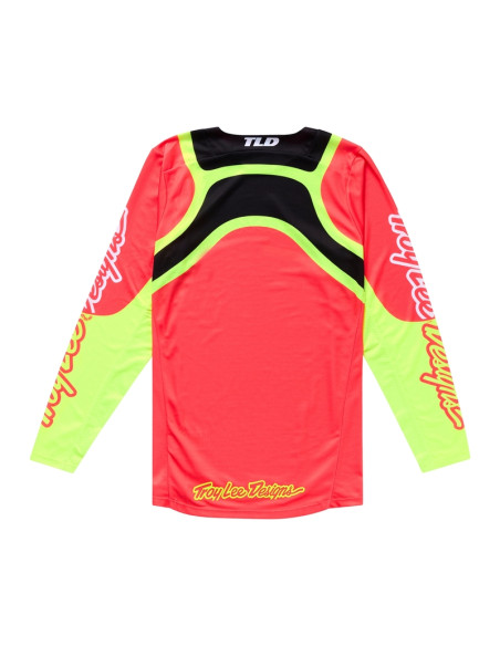 Maillot cross Troy Lee Designs GP Pro Swerve - Infra Rouge Jaune
